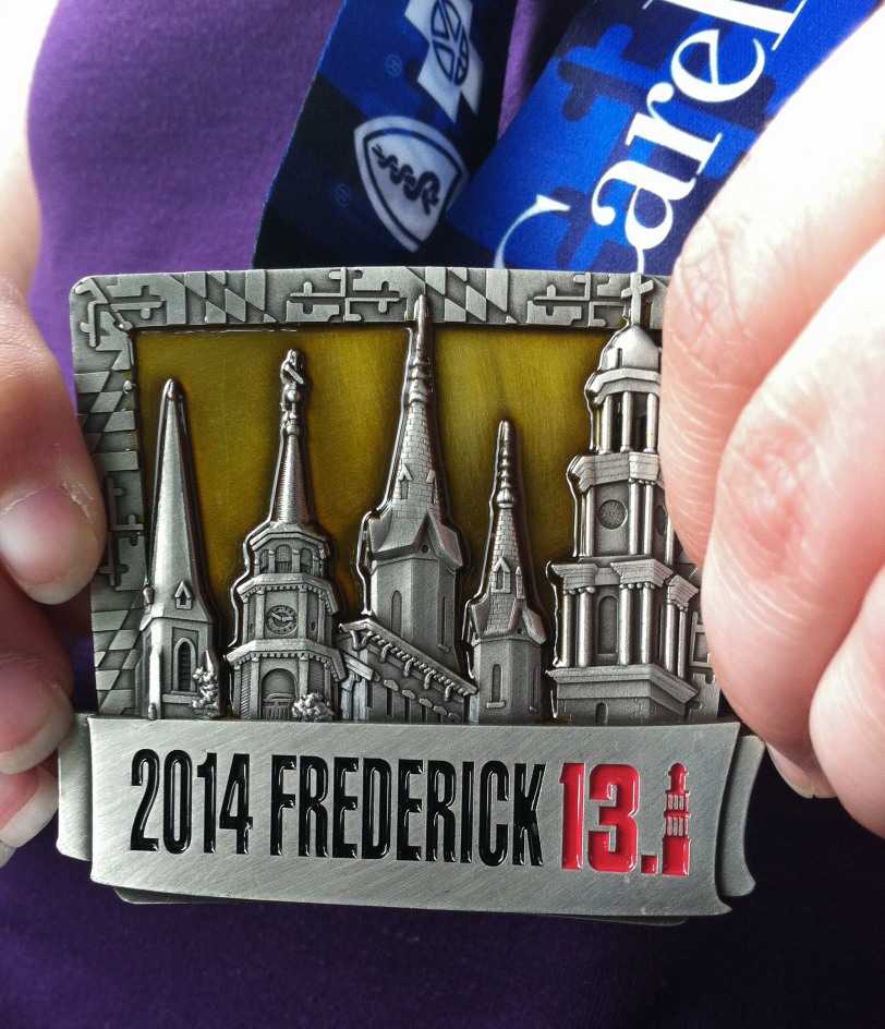 2014 Frederick Half Marathon finisher medal